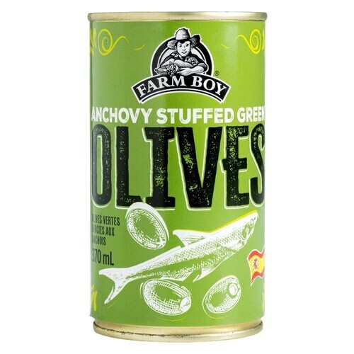 Farm Boy Olives Anchovy Stuffed Green 370 ml