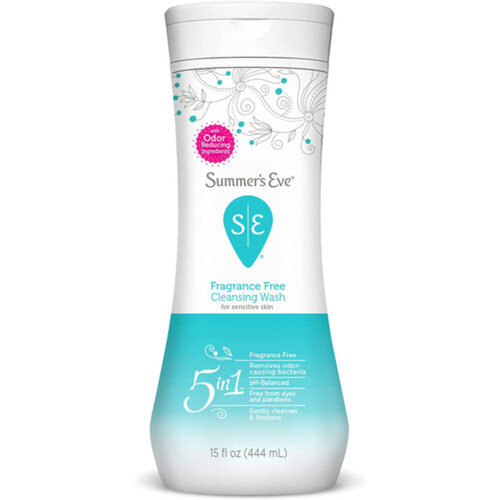 Summer's Eve 5 In 1 Cleansing Wash Fragrance Free 444 ml