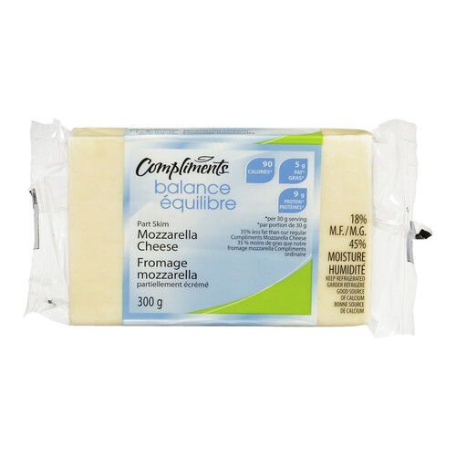 Compliments Balance Cheese Partly Skim Mozzarella 300 g