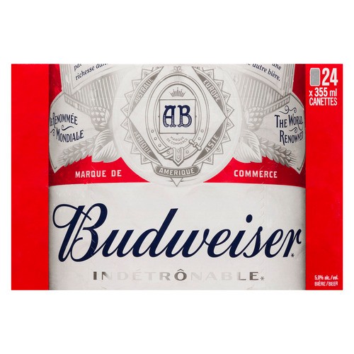 Budweiser Beer 5% Alcohol 24 x 355 ml (cans)