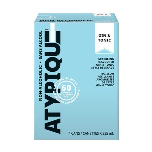 Atypique Non-Alcoholic Cocktail Gin & Tonic 4 x 355 ml (cans)