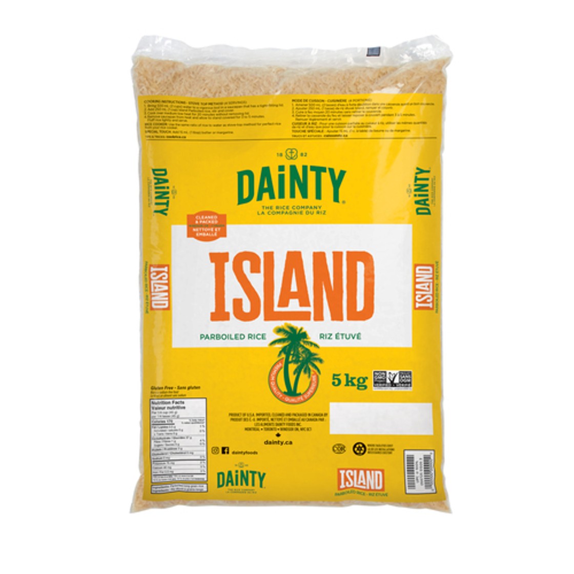 Dainty Long Grain Parboiled Rice 5 kg - Voilà Online Groceries & Offers