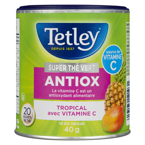 Tetley Super Green Tea Antiox Tropical 20 Tea Bags