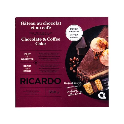 RICARDO Cake Chocolate And Coffee 550 g (frozen)