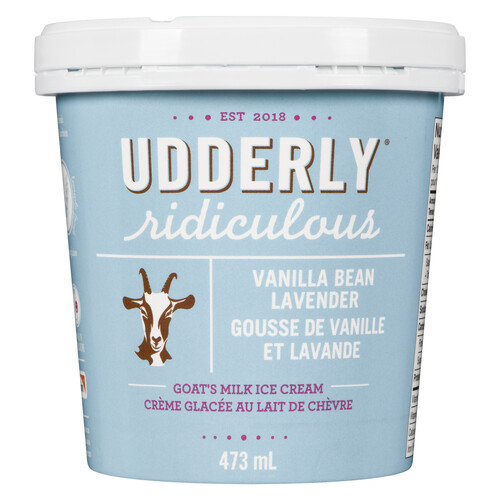 Udderly Ridiculous Ice Cream Vanilla Bean Lavender 473 ml