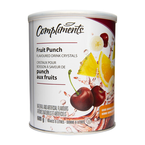 Compliments Flavoured Drink Crystal Fruit Punch 600 g