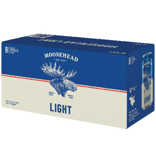 Moosehead Light Beer 8 x 355 ml (cans)