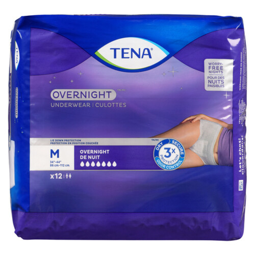Tena Underwear Overnight Medium 12 EA - Voilà Online Groceries