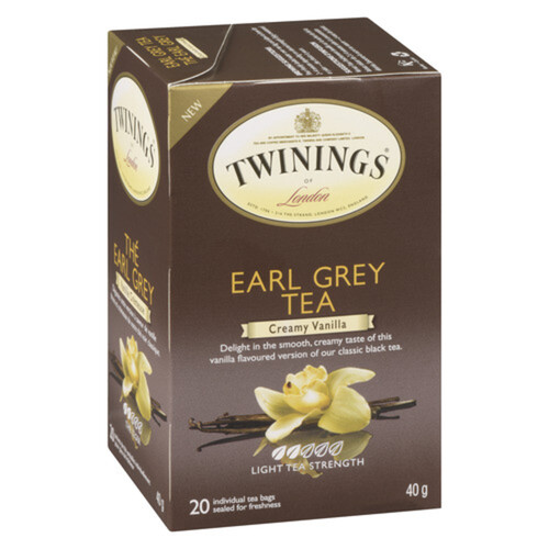 Twinings Earl Grey Tea Creamy Vanilla 20 Tea Bags