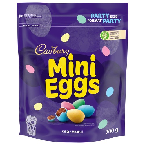Cadbury Mini Eggs Chocolatey Candy Eggs Party Size Resealable Bag 700 g