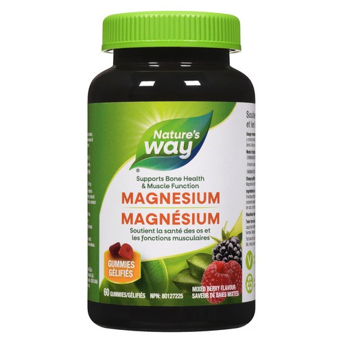 Nature's Way Magnesium Gummies Mixed Berry Flavour 60 Count