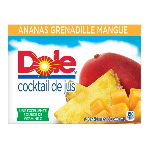 Dole Juice Pineapple Passion Mango 12 x 340 ml (cans)