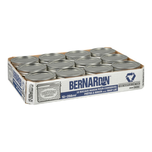 Bernardin Wide Mason Jars 12 x 250 ml