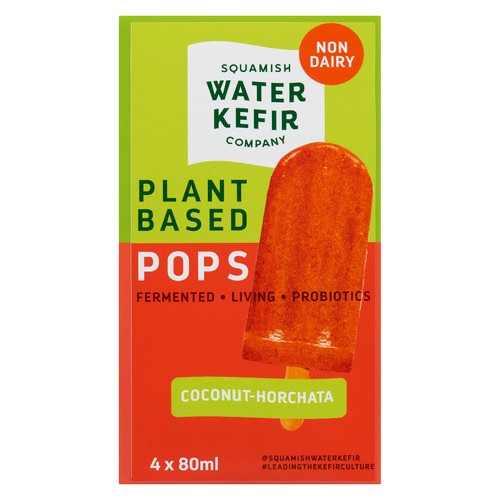 Squamish Water Kefir Frozen Plant Based Popsicle Coconut Horchata 4 x 80 ml
