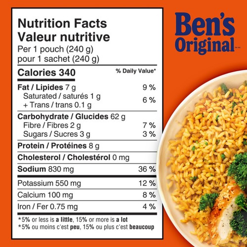 Ben's Original Bistro Express Rice Side Dish Broccoli & Cheddar 240 g