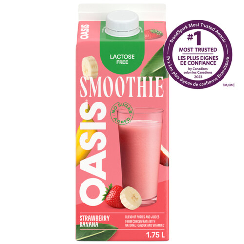 Oasis Lactose-Free Smoothie Strawberry Banana 1.75 L