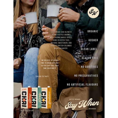 Say When Organic Chai Concentrate Golden 946 ml
