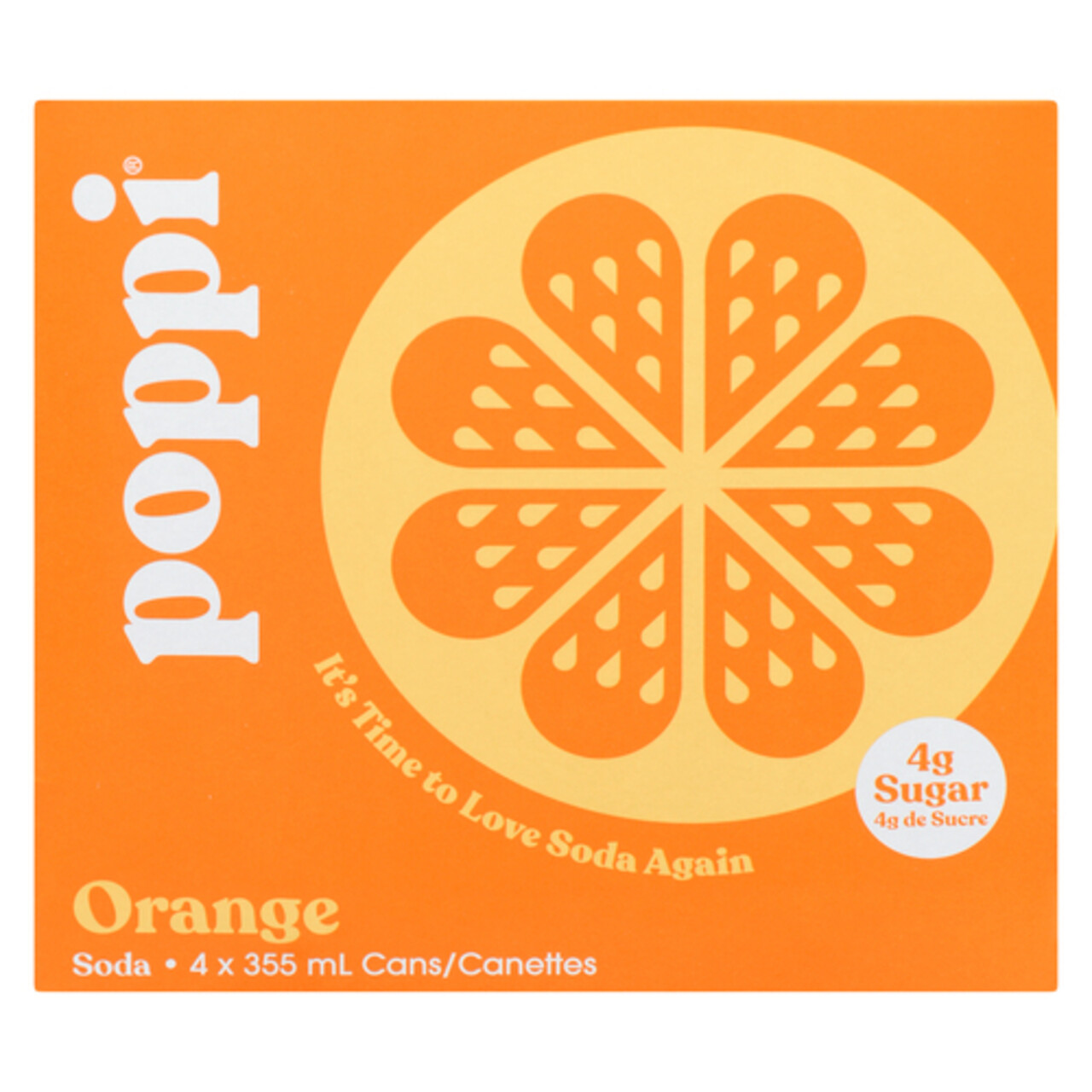 Poppi Soda Orange 4 x 355 ml (cans) Voilà Online Groceries & Offers