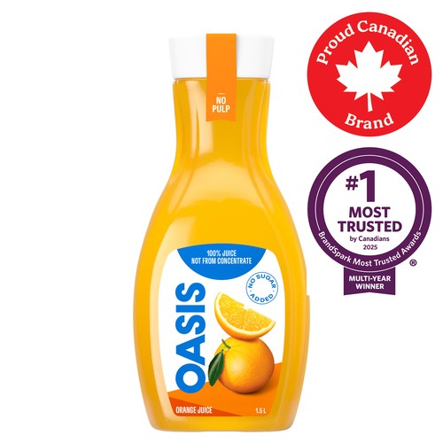Oasis Orange Juice No Pulp Not from Concentrate 1.5 L