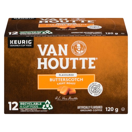 Van Houtte Ground Coffee Pods Butterscotch 12 K-Cups 120 g