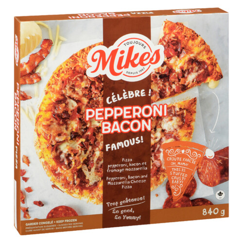 Mikes Frozen Pizza Pepperoni Bacon 840 g