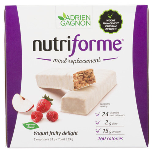 Nutriforme Meal Replacement Bars Yogurt Fruity Delight 5 x 65 g