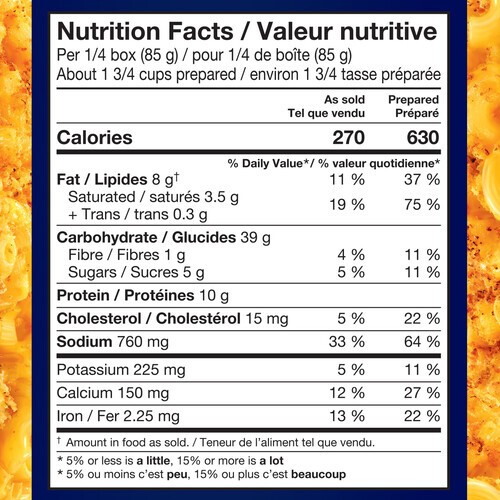 Kraft Dinner KD Deluxe Macaroni And Cheese Sharp Cheddar 349 g