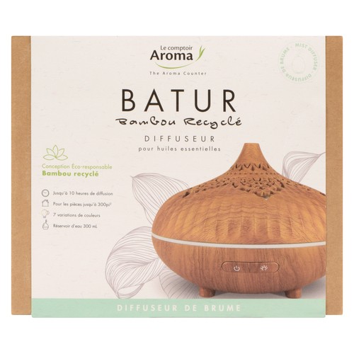 The Aroma Counter Ultrasonic Diffuser Batur Recycled Bamboo 1 EA 
