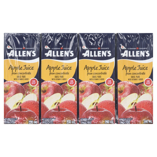 Allen's Pure Juice Apple Low Acid 8 x 200 ml