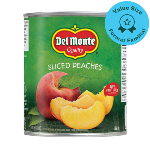 Del Monte Peach Slices In Fruit Juice From Concentrate 796 ml