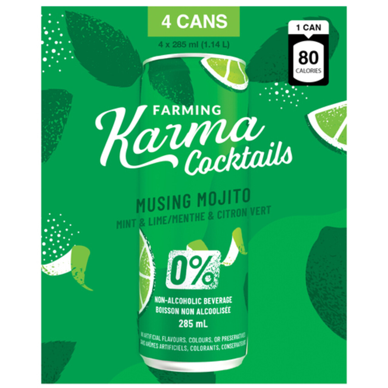 Farming Karma Cocktails NonAlcoholic Musing Mojito Mint & Lime 4 x 285
