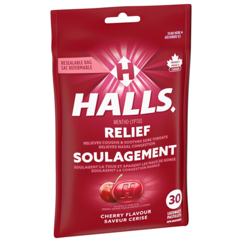 Halls Mentho-Lyptus Cough Drops Cherry Flavour 30 Lozenges