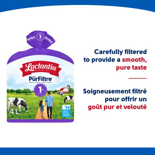 Lactantia PurFiltre 1% Milk Partially Skimmed 4 L