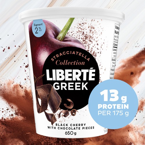 Liberté Greek 2% Yogurt Black Cherry With Chocolate Pieces 650 g