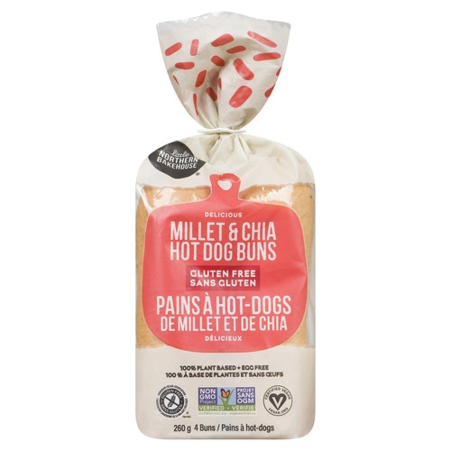 Little Northern Bakehouse Hot Dog Buns Millet & Chia 260 g (frozen)