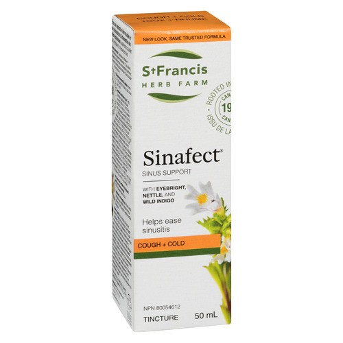 St. Francis Herb Farm Herbal Remedies Cold + Flu Tincture Sinafect 50 ml