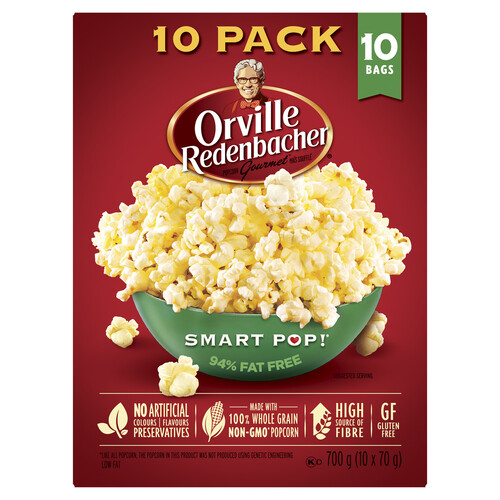 Orville Redenbacher Gluten-Free Popcorn Smart Pop 10 x 70 g