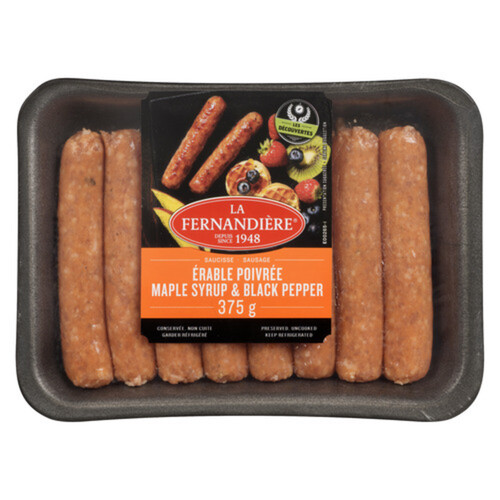 La Fernandiere Inc Sausages Black Pepper And Maple Syrup 375 g