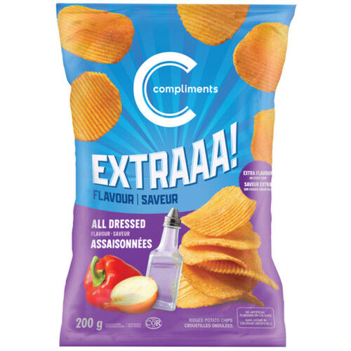 Compliments Extraaa! Ridged Potato Chips All Dressed 200 g