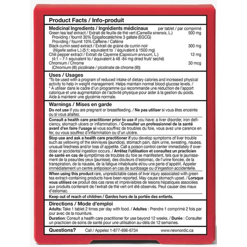 New Nordic Chili Burn Coated Tablets 60 Count