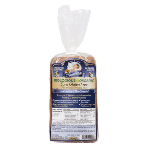 Cuisine L'Angelique Organic Gluten-Free Frozen Artisanal Bread 520 g