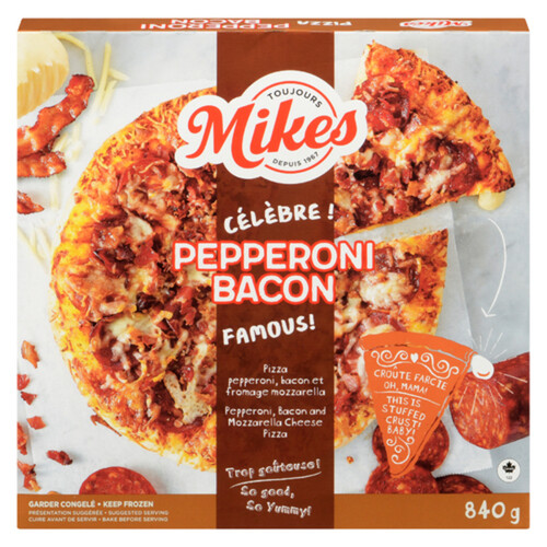 Mikes Frozen Pizza Pepperoni Bacon 840 g