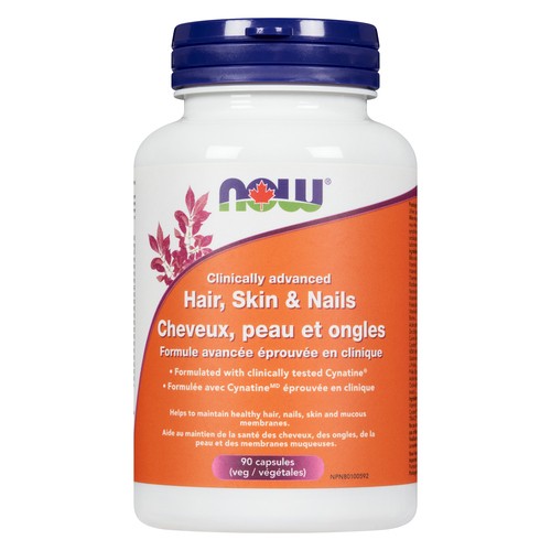Now Clinical Advanced Supplements For Healthy Hair Skin & Nails Capsules 90 Count