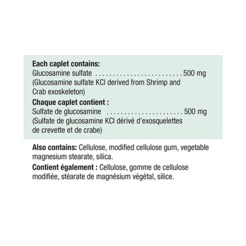 Jamieson Glucosamine Sulfate 500 mg Caplets Bonus 360 Count Voilà