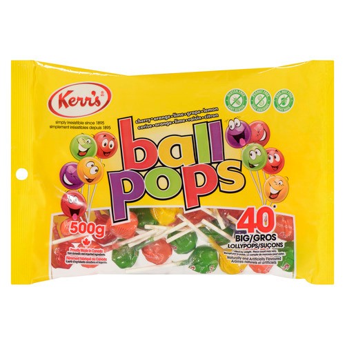 Kerr's Ball Pops Lollypops 500 g