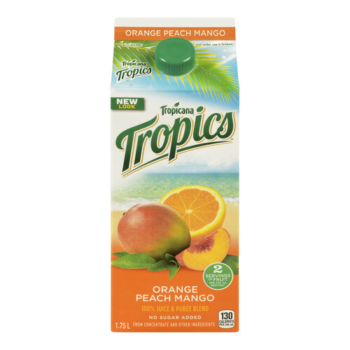 Tropicana Tropics Juice Orange Peach Mango 1.75 L