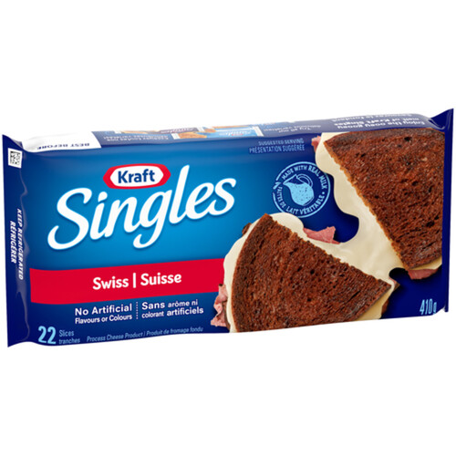Kraft Singles Cheese Slices Swiss 410 g