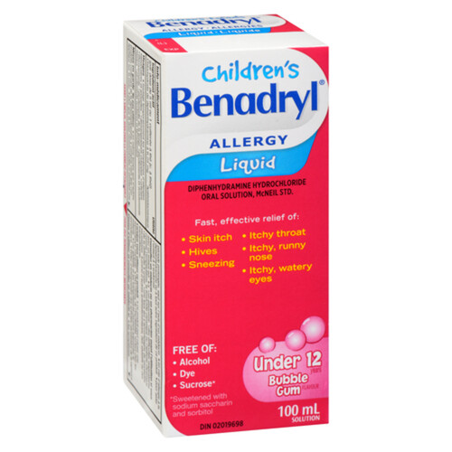 Benadryl children s liquid 100 ml voil online groceries offers