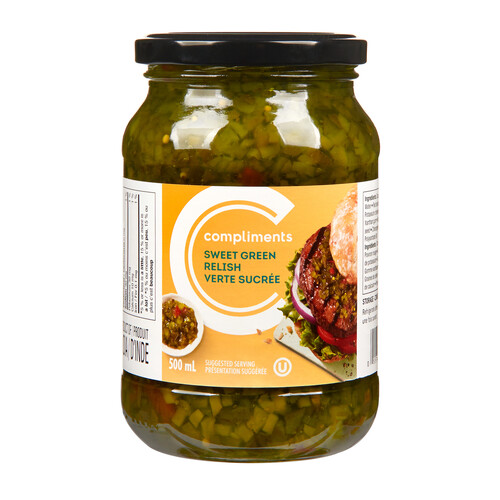 Compliments Relish Sweet Green 500 ml