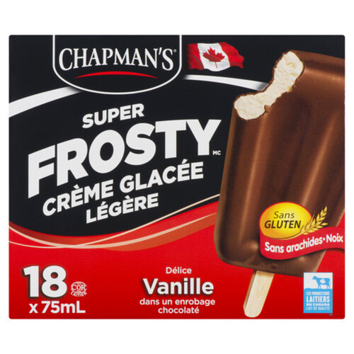 Chapman's Gluten-Free Ice Cream Bars Super Frosty Vanilla 18 x 75 ml